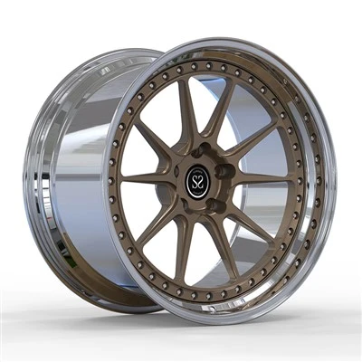 Audi Q7 21x9.5 5x130 Custom 2-PC kovane aluminijumske felge polirane usne+mat broze disk