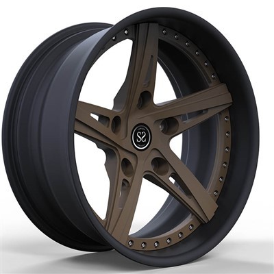 Nissan Y31 Cedric 1990 Custom 2-PC kovane felge bronzane i crne 18x9.0 i 18x10