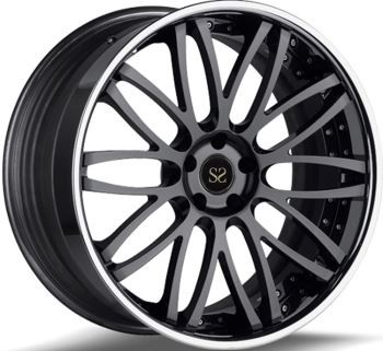 Forged 2 Piece Wheel Black Machined Face Rims For Mercedes Benz