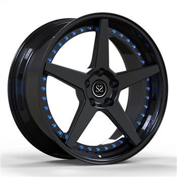 Central Satin Black Barrel Gloss Black za VW 20x9 5x112 5x120 5x130 Kovani aluminijski kotač automobila