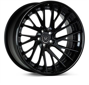 Directional Teggered Multi Spokes Car Wheel Aluminijska slilina Kovanih 3 komada Brushed Black Rims