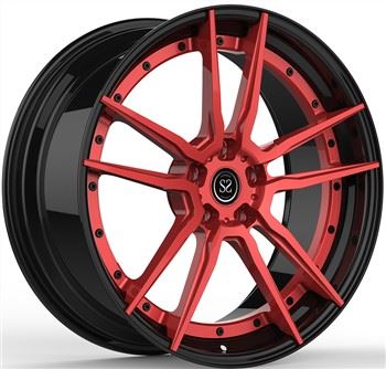 5x112 Fit Za BMW M4 Tegljač 19 i 20 inča Custom Red+Gloss Black 2-PC Kovanje aluminijskih slitina Kotači