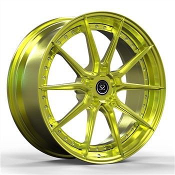 Lamborghini Urus Brush Gold 2-PC Forged Leoged Rims 5x120 Teggered 21 And 22 Inches