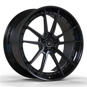 SSJK2117 Matt Black 2-PC 19 20 21 I 22 Custom Bolt Style 5x112 5x130 Fit Luxury Cars Prosch 991 Auid RS6